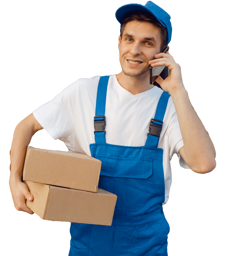 deliveryman-in-uniform-holds-parcel-and-phone-GMNT8LD-4